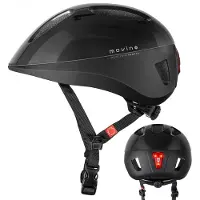 Movino Eclipse - S - Grafiet - Fietshelm met Geïntegreerd LED Achterlicht – Lichtgewicht 230g – In-Mold & EPS - Fiets Skeelers Step