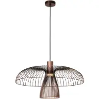 Lucide NIGELLA - Hanglamp - Ø 60 cm - 1xGU10 (MR16) - Koffie - Essential