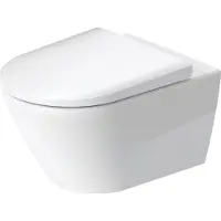 Duravit Toilet d-neo wand rimless diepspoel 54 cm durafix hoogglans wit