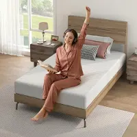 MODFU - Matras 90X200 - Koudschuim - 20 Cm - Gemiddeld - Wit