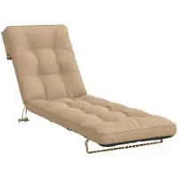 vidaXL Ligstoel Kussen VIANEN 100% Polyester Zand 200 x 60 x 8 cm