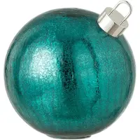 J-Line decoratie Bal - glas - turquoise - large - LED