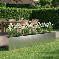 vidaXL Plantenbak zilver 360 x 40 x 60 cm Roestvrij staal