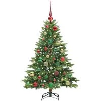 vidaXL Kunstkerstboom met 150 LED met standaard Groen 120 cm PE en PVC
