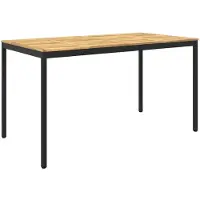 vidaXL Tuin Bar Tafel Wit en zwart 196 x 100,5 x 105 cm
