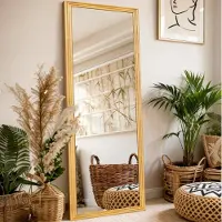 STILVORA Staande Spiegel Met Houten Frame En Verstelbare Metalen Steun 160 X 50 Cm Bruin Voor Woonkamer Salon En Winkel