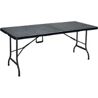 Erro Klaptafel - 180 cm - inklapbaar - zwart houtlook