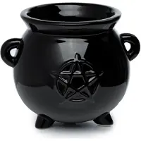 Puckator Bloempot Zwarte Heksenketel Keramiek Staande - Binnen 11x13cm