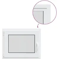 vidaXL Kleur binnenkant kelderraam Wit RISOR 70 x 60 cm