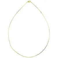Cavill - 925 Sterling Zilver Vergulde Omega Halsketting - Dunne 45 cm - Elegante Unisex Ketting - Stijlvolle Zilveren Sieraad MONOSONO Collection