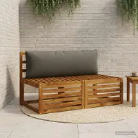 vidaXL Rugkussen PUTTEN 100% Polyester Antraciet 120 x 40 x 15 cm