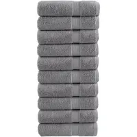 vidaXL Badhanddoeken SOLUND 10 st 600 g/m² 70x140 cm grijs