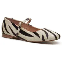 Hush puppies Pasha Leren Dames Zebra Ballerina's
