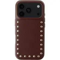 Selencia Studs Backcover met MagSafe voor de Apple iPhone 18 Pro Max / 17 Pro Max - Cacao Crush