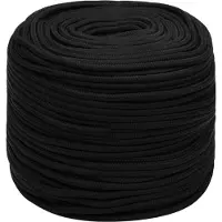 vidaXL Multifunctioneel touw 8 mm 50 m Zwart Polyester
