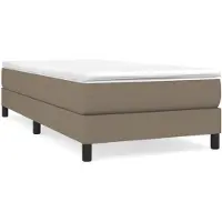 vidaXL Boxspringbedframe, taupe, 90x190 cm, gestoffeerd
