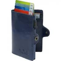 Tony Perotti Van Gogh Dames & Heren Pasjeshouder - Leer - rfid - Blauw