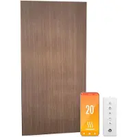 Blumfeldt Infrarood wandverwarming 700W – IP44, Wifi- & app-bediening, Thermostaat, 99 % efficiëntie, Oververhittingsbeveiliging, voor badkamer, Wandmontage, 0-37 °C, Houtdesign