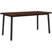 vidaXL Eettafel met levendige rand 140 x 90 x 75 cm Donkerbruin