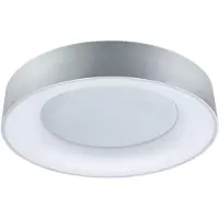 Paulmann Smart LED plafondlamp Casca, aluminium, Ø 40 cm, RGBW, IP44 dimbaar, alu / grijs / zink, Woon-/ Eetkamer, metaal, Modern, plafondlamp