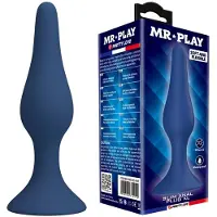 Mr play - TAPERED SILICONE ANAL PLUG BLUE XL