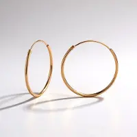 Cavill - 30 mm Zilveren Hoepeloorbellen - 925 Sterling Zilver met Roségoud Verguld - Lichtgewicht, Elegante Kliksluiting - MONOSONO Collection