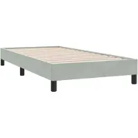 vidaXL Bedframe zonder matras 80x210 cm fluweel lichtgrijs