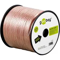 Pro Luidspreker kabel (CU koper) - 2x 1,50mm² / transparant - 100 meter