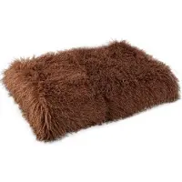 Ptmd Rexx Dark Brown Fake Sheep Fur Plaid L