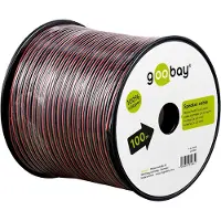 Pro Luidspreker kabel (CU koper) - 2x 2,50mm² / rood/zwart - 100 meter