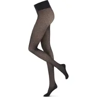 Oroblu Eco Fashion 40 Panty Black Hexagon - Zwart - Maat S/M