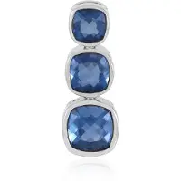 Cavill - 925 Sterling Zilveren Hanger - Kleurwisselende Fluoriet 3,41 ct - Antiek Kussenslijpsel - Handgemaakt - Elegante Sieraden