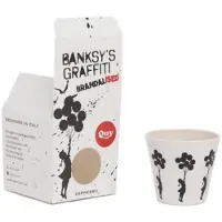 Quy Cup - 90ml Ecologische Espresso Reisbeker - De originele Banksy's Graffiti "Flying Balloons Girl" 7x7x7cm