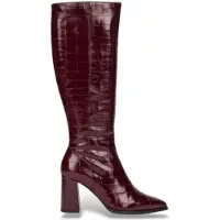 Wonders Dames Aurora Lederen Laarzen 42 Bordeauxrood (38), Leer, 5 tot 8 cm, Ritssluiting, Casual, Granaatappel, Kla M-5442_2415_9834