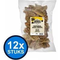 Voskes 12x Runderlong - Hondensnack Natural Dog Chews - 500g