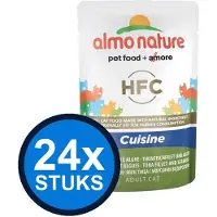 Almo Nature 24x HFC - Kattenvoer Natvoer Maaltijdzakje - Cuisine - Tonijnfilet & Algen - 55g