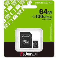Kingston Canvas Select Plus microSD Card 10 UHS-I - 64GB - inclusief SD adapter