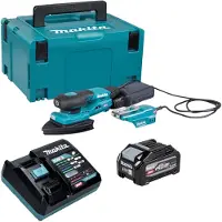 Makita BO 006 CGU101 accu-deltaschuurmachine 40 V max. 100 x 150 mm 3,0 mm slag Brushless + 1x accu 4,0 Ah + oplader + Makpac