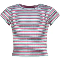 Vingino T-shirt Basic rib crop striped tee Meisje Blauw 152