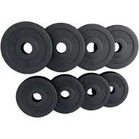 Gorilla Sports Voordeelbundel Olympische Halterschijven 4 x 2,5 + 4 x 5 kg kunststof - 50 mm