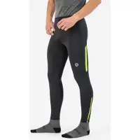 Rogelli Core Heren Lange Hardloopbroek - Achterzak met Rits - Zwart/Fluor