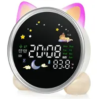 Beline Majesticline Wekker Met Kattenoortjes, Wit, Stil, Met Wekfunctie Voor Kinderen