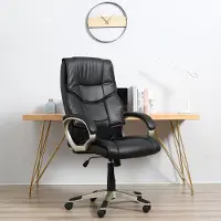 HAUSS SPOLE Bureaustoel - Ergonomisch Met Wippfunctie - Verstelbaar En Draaibaar - Voor Thuiswerk En Kantoor - Metaal - Zwart