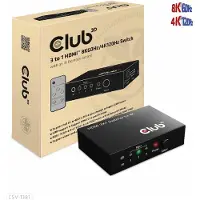 Club 3D HDMI Switchbox HDMI-switch 3 poorten Met afstandsbediening 7680 x 4320 Pixel