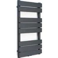 Blumfeldt Badkamerradiator, Design radiator plat, Zuinige platte radiator verticaal, Wand-buisverwarming, 355 W verticale radiator met thermostaat, Wandradiator voor badkamer & woonkamer