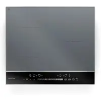 Klarstein DualTone Hybride inductiekookplaat - 4-zones inductiekookplaat, 7200 W, Flex-zone & booster, Schuifregelaar, Timer, Warmhoudfunctie, Aluminium frame, Zilver, 60 cm design