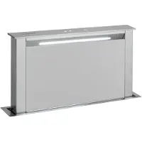 Klarstein Royal Flush Eco Afzuigkap 60 cm - Verzinkbaar, 604 m³/u afvoer, Touch-To-Slide, LED-verlichting, A+ energie-efficiëntie, Roestvrij staal & glas, Afvoer & recirculatie