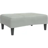vidaXL Voetenbank 77x55x31 cm fluweel lichtgrijs