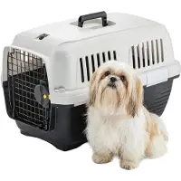 Ferplast Clipper 2, transportbox voor huisdieren, wit/zwart, 57x37x36 cm.57 x 37 x 36 cm, wit/zwart.57 x 37 x 36 cm