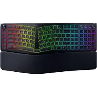 Razer Pro Type Ergo, bekabeld en draadloos, USB + RF draadloos + Bluetooth, schaartoetsen, QWERTY-indeling, RGB-LED-verlichting, zwart